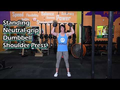 Standing Neutral-grip Dumbbell Shoulder Press Tutorial