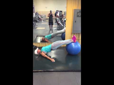 Stability Ball Leg Curls, Supine Hip Extension Leg Curls, SHELC